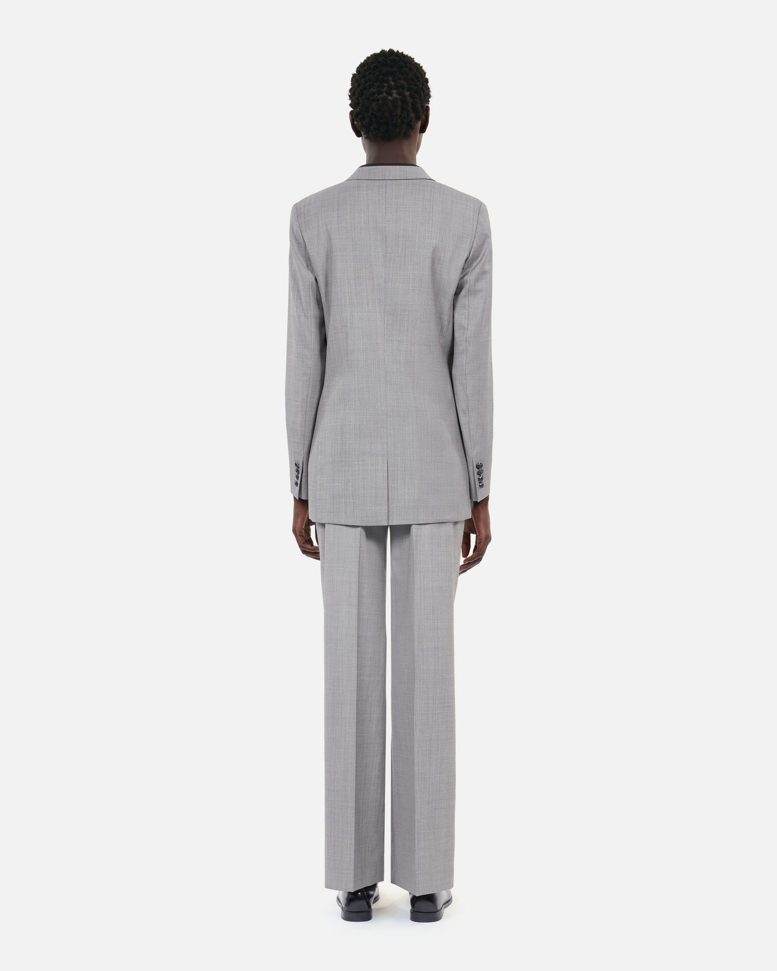Veste tailleur en laine taupe, BEIGE MELANGE, hi-res image number null