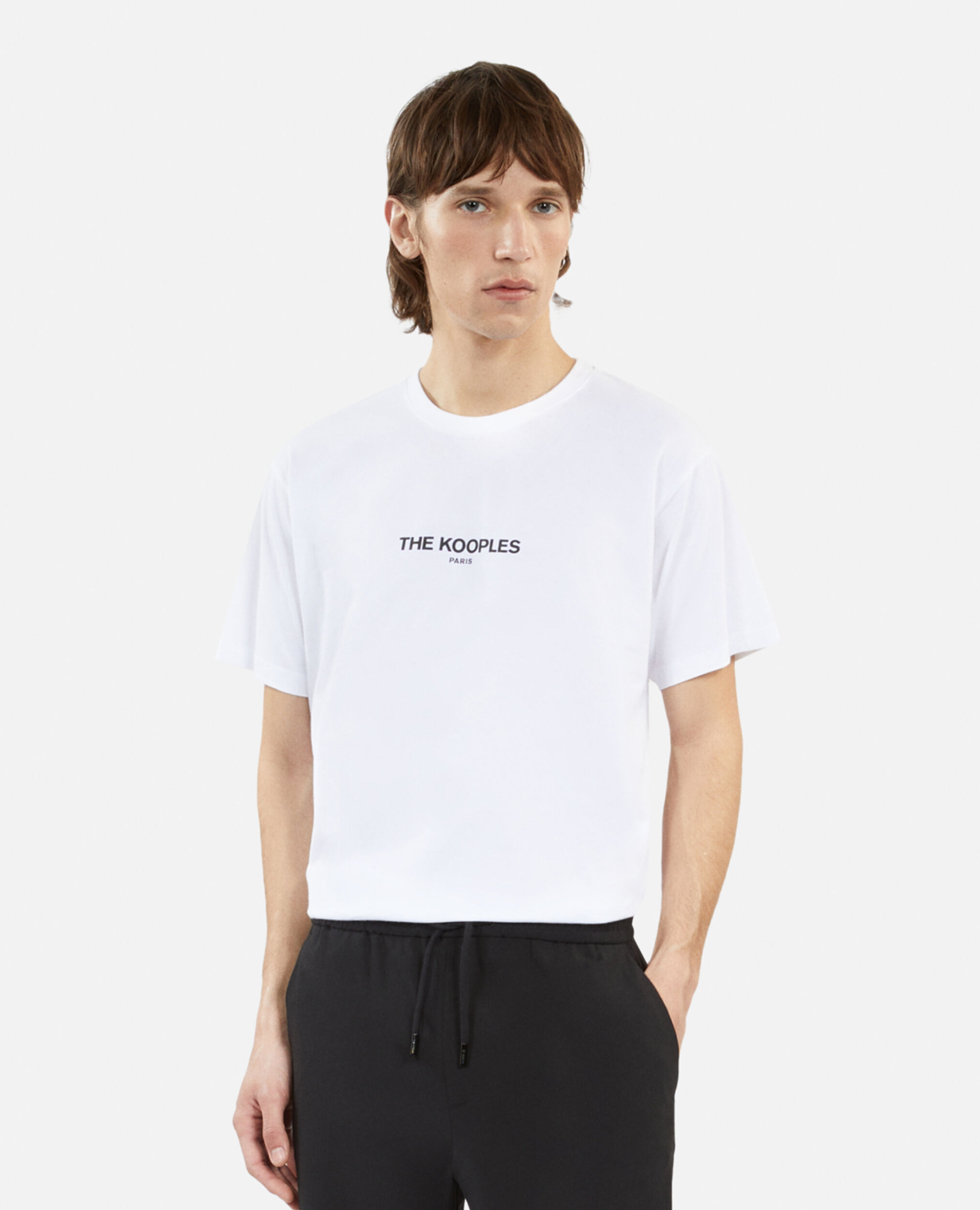 Camiseta hombre logotipo blanca, WHITE, hi-res image number null