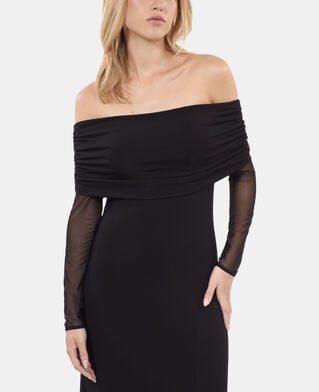 The Kooples WOMEN BLACK black long jersey dress