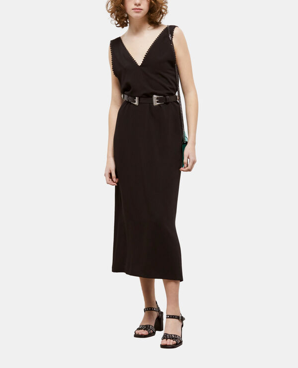 vestido largo negro