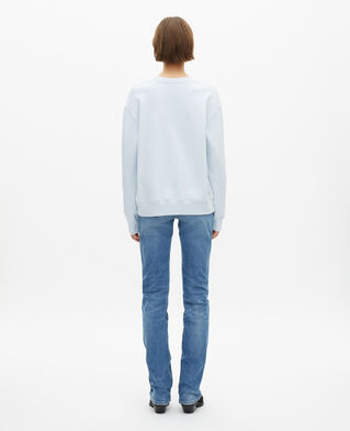The Kooples FEMME LIGHT BLUE sweatshirt avec sérigraphie bleu clair
