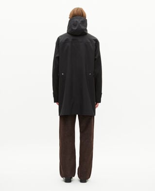 The Kooples HOMME BLACK parka à traitement déperlant à capuche noire
