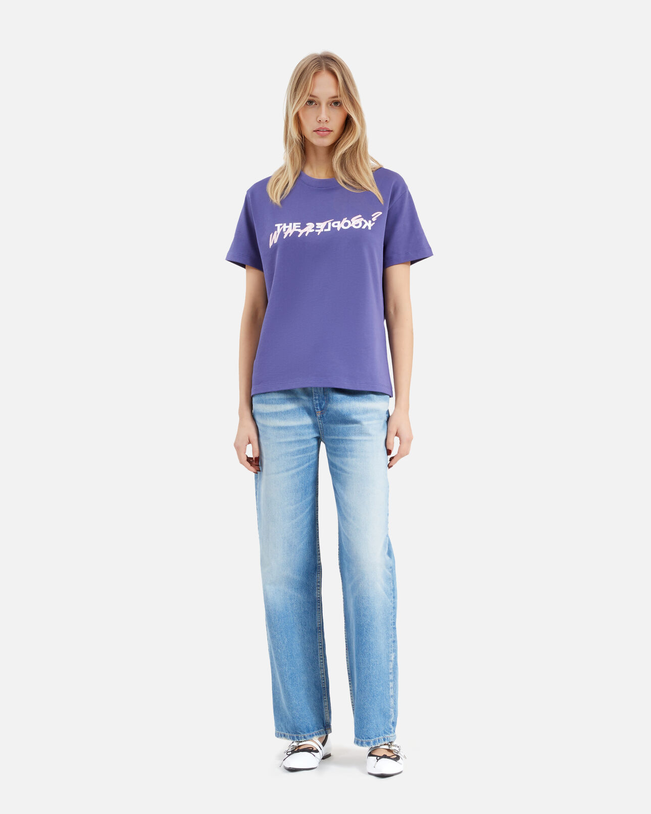 The Kooples DAMEN BLUE ATLANTIQUE t-shirt what is violett