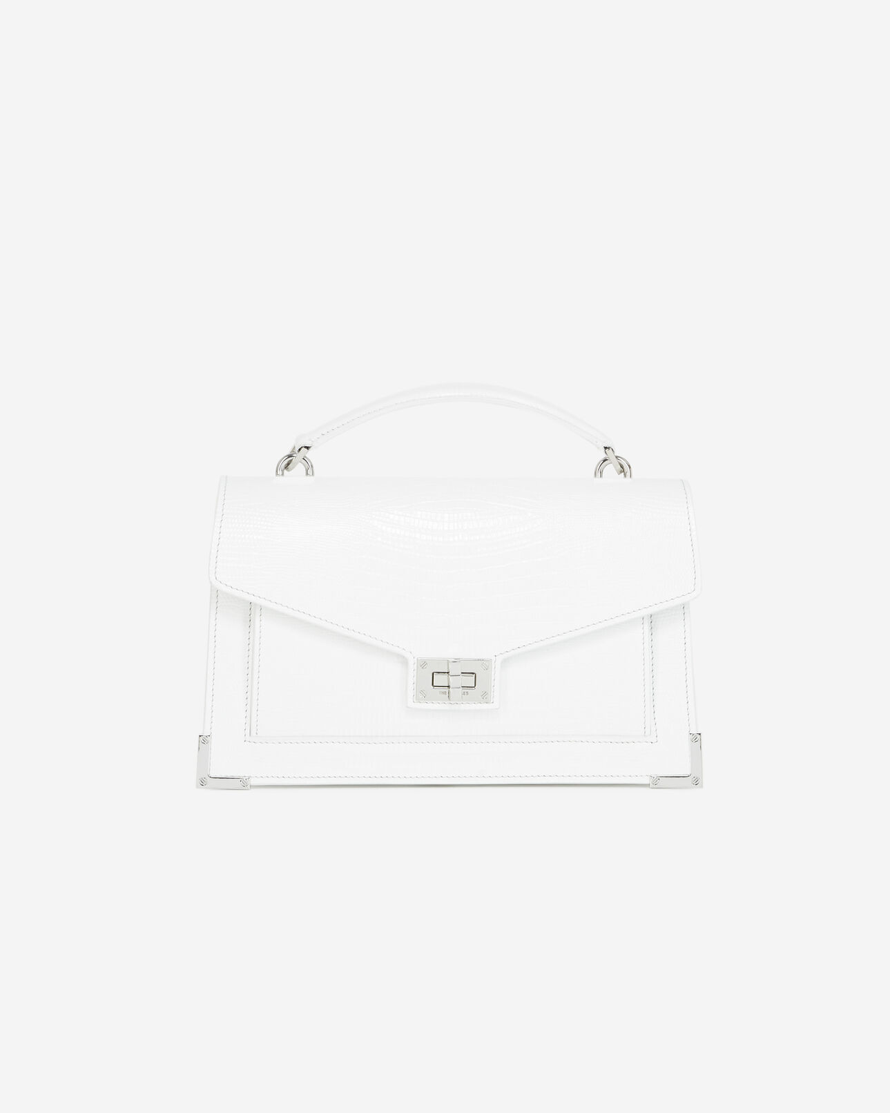 The Kooples WOMEN WHITE medium white leather emily bag