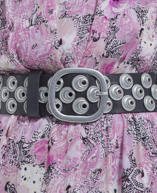 The Kooples FEMME BLACK ceinture en cuir lisse