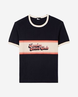 The Kooples WOMEN DARK NAVY t-shirt with navy screen print