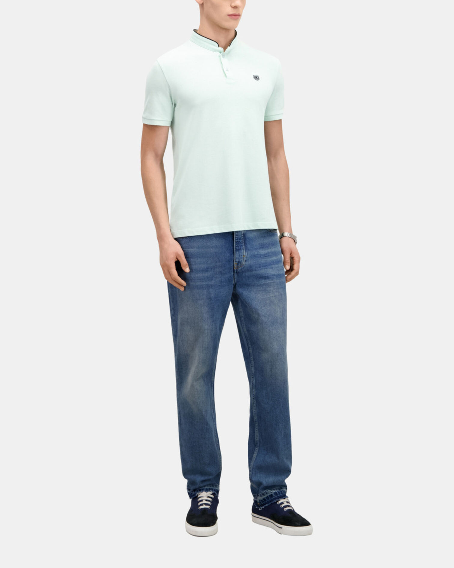 Polo vert en coton, OCEAN, hi-res image number null