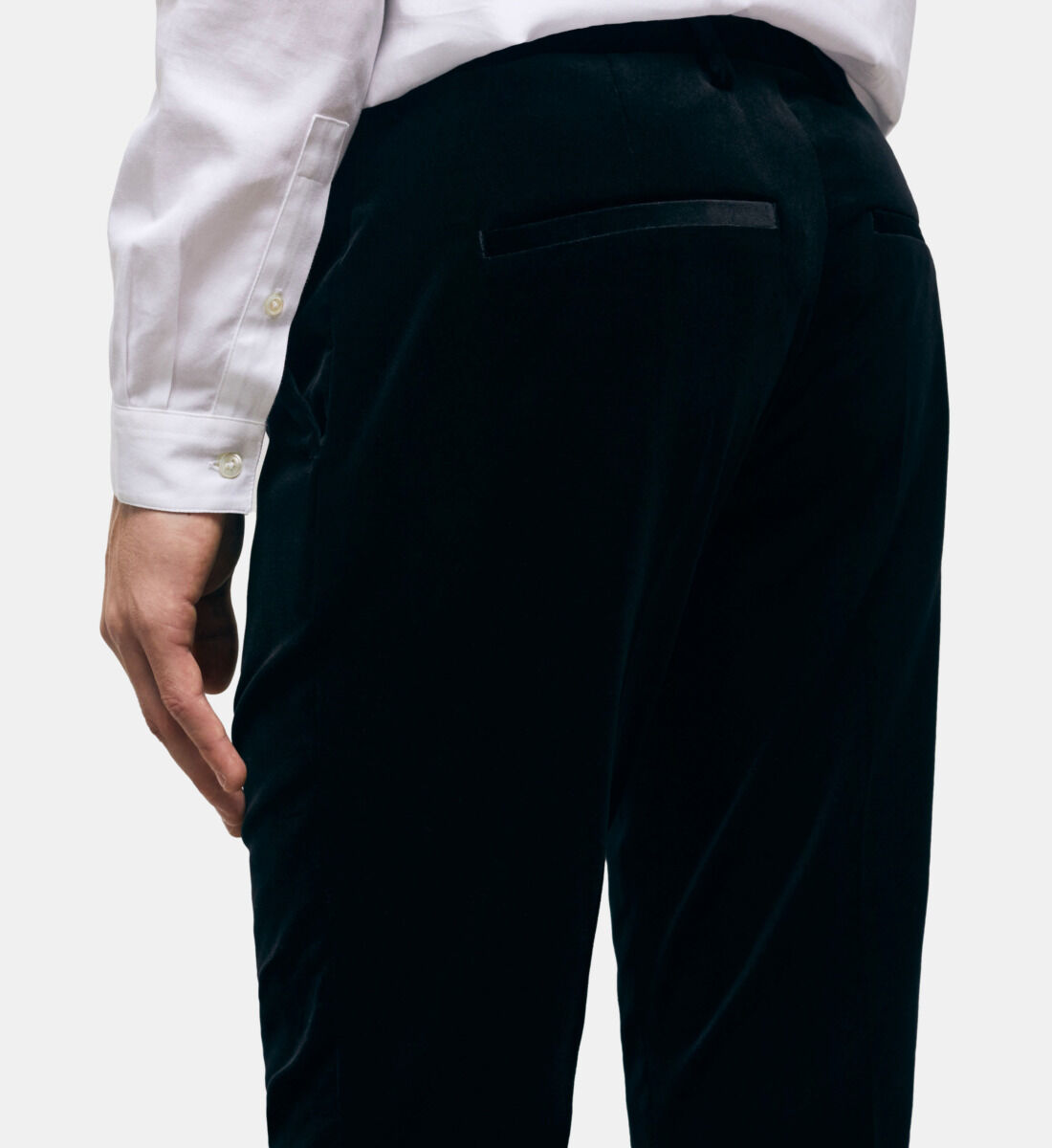 Black velvet suit pants The Kooples UK