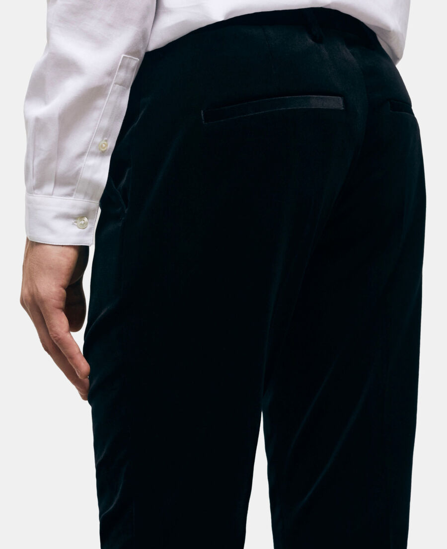 black velvet suit pants
