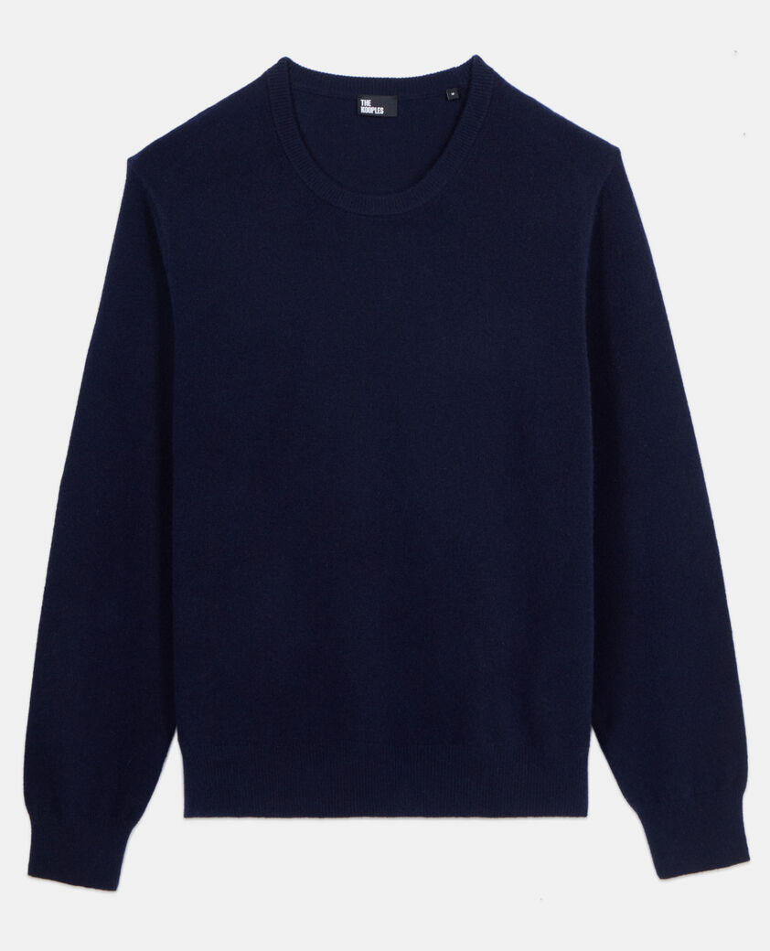 The Kooples HOMME NAVY pull en cachemire bleu marine
