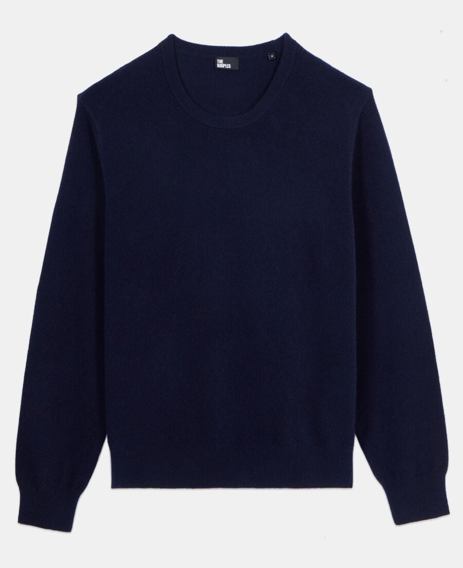 The Kooples HOMME NAVY pull en cachemire bleu marine