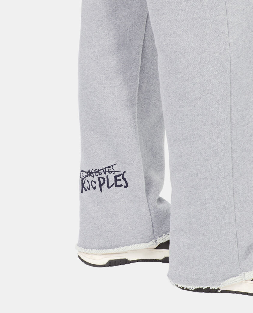 The Kooples HOMBRE STONE GREY pantal&oacute;n jogging serigraf&iacute;a handwritten