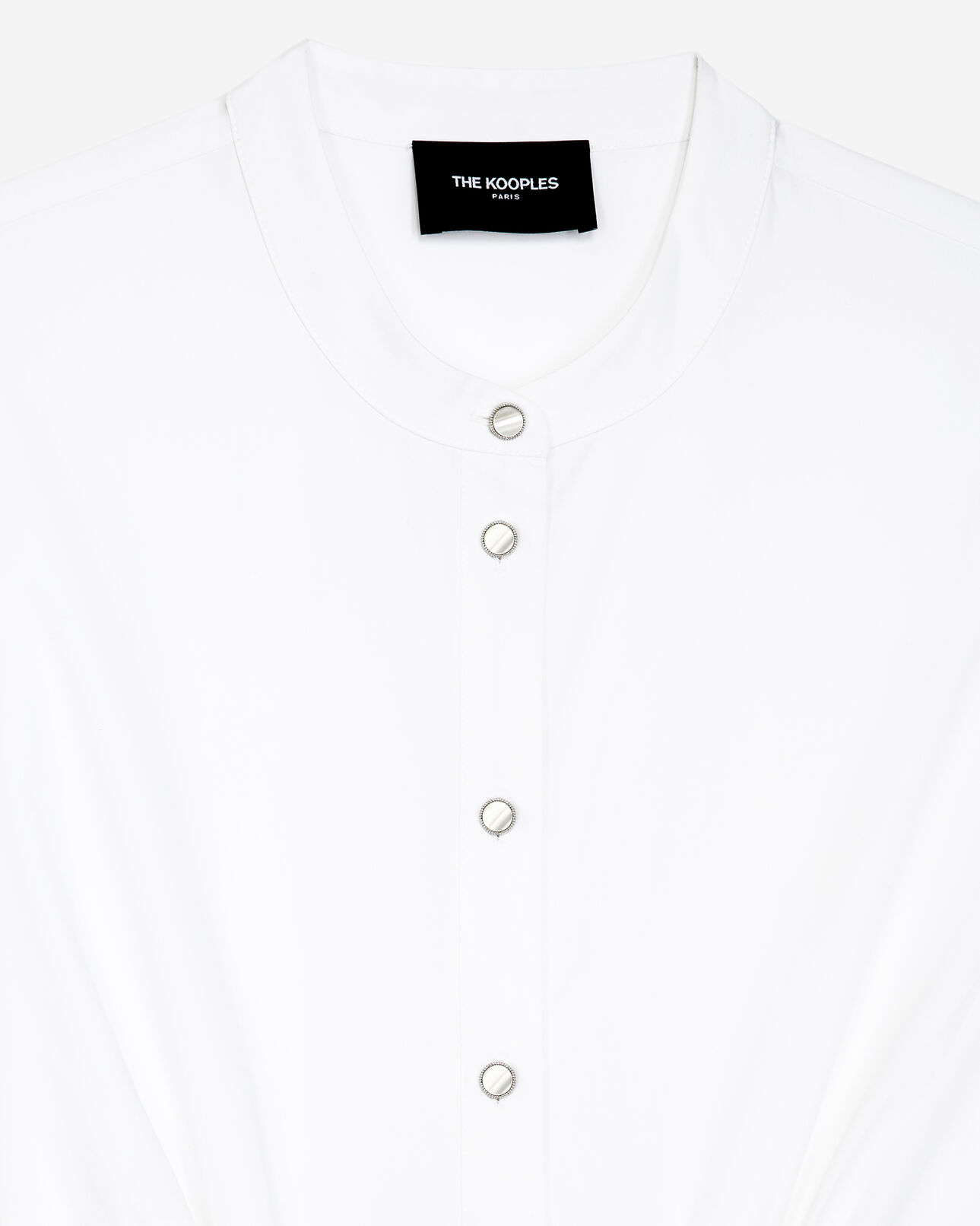The Kooples FEMME WHITE robe chemise blanche boutonnée