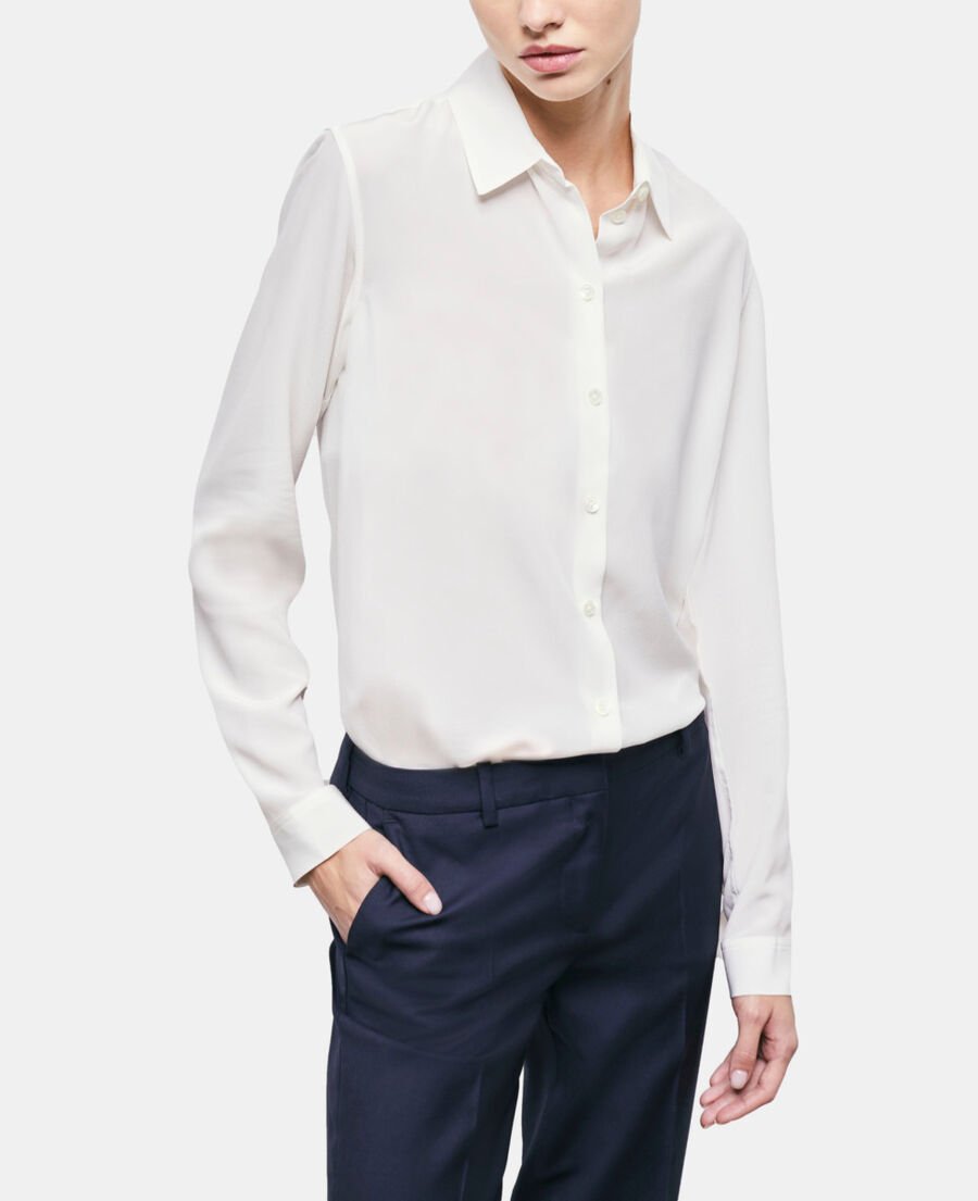white silk shirt
