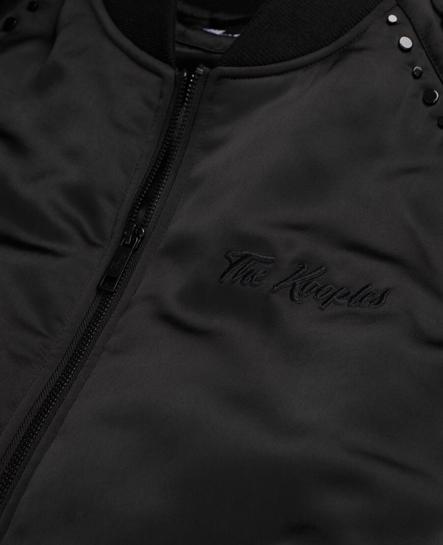 The Kooples H BLACK black jacket with wild tiger embroidery
