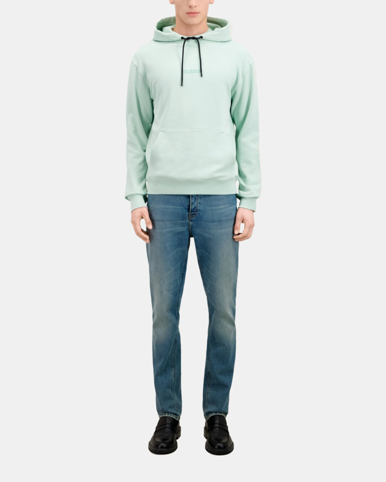 The Kooples MEN OCEAN men's green hoodie with logo
