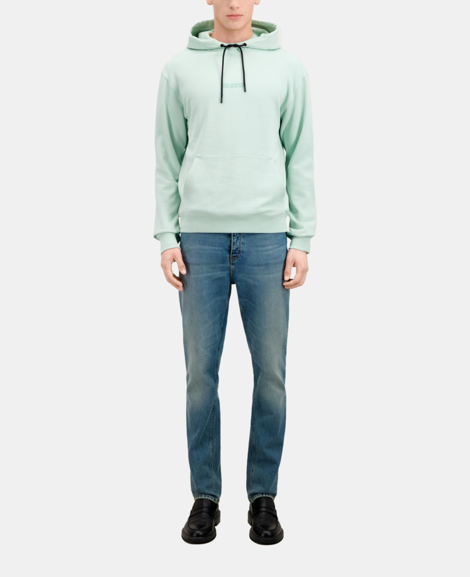 The Kooples MEN OCEAN men's green hoodie with logo