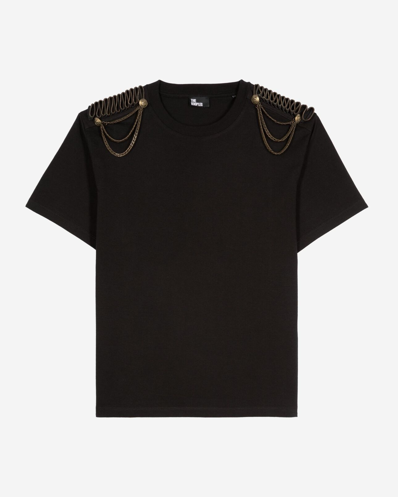 The Kooples FEMME BLACK WASHED t-shirt noir