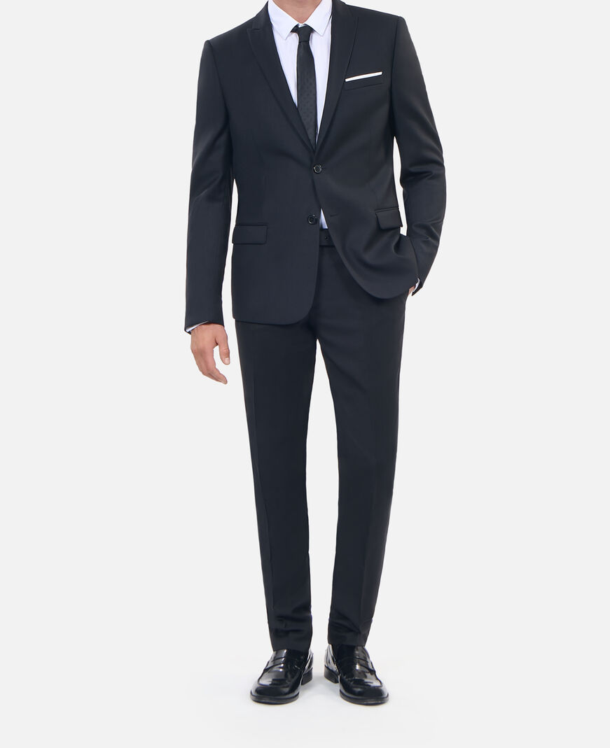 The Kooples H BLACK black wool suit fitted jacket