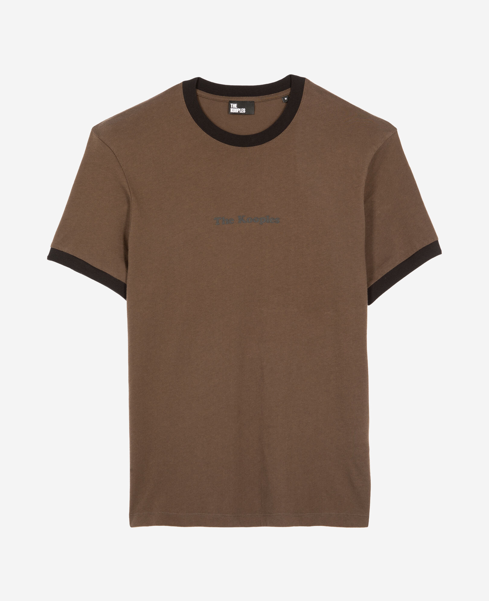 The Kooples HOMME DARK BROWN t-shirt à sérigraphie marron
