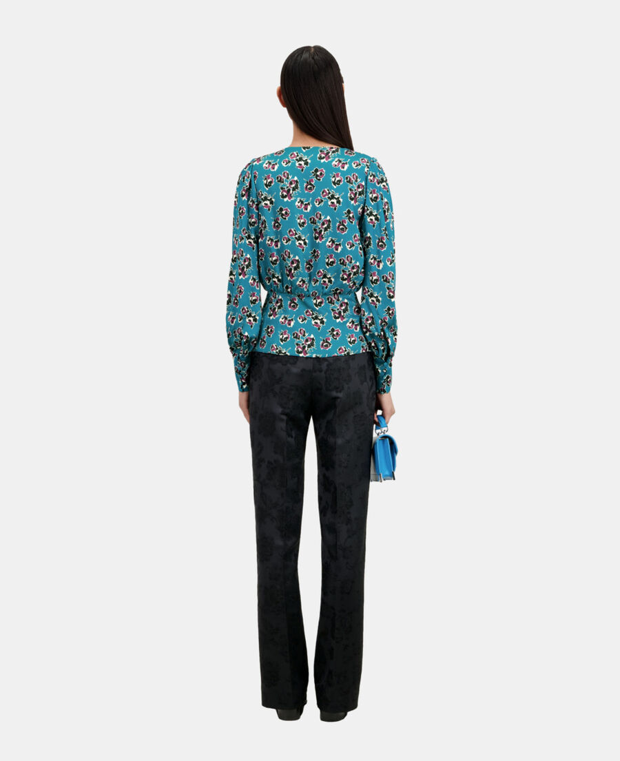 top cruzado estampado
