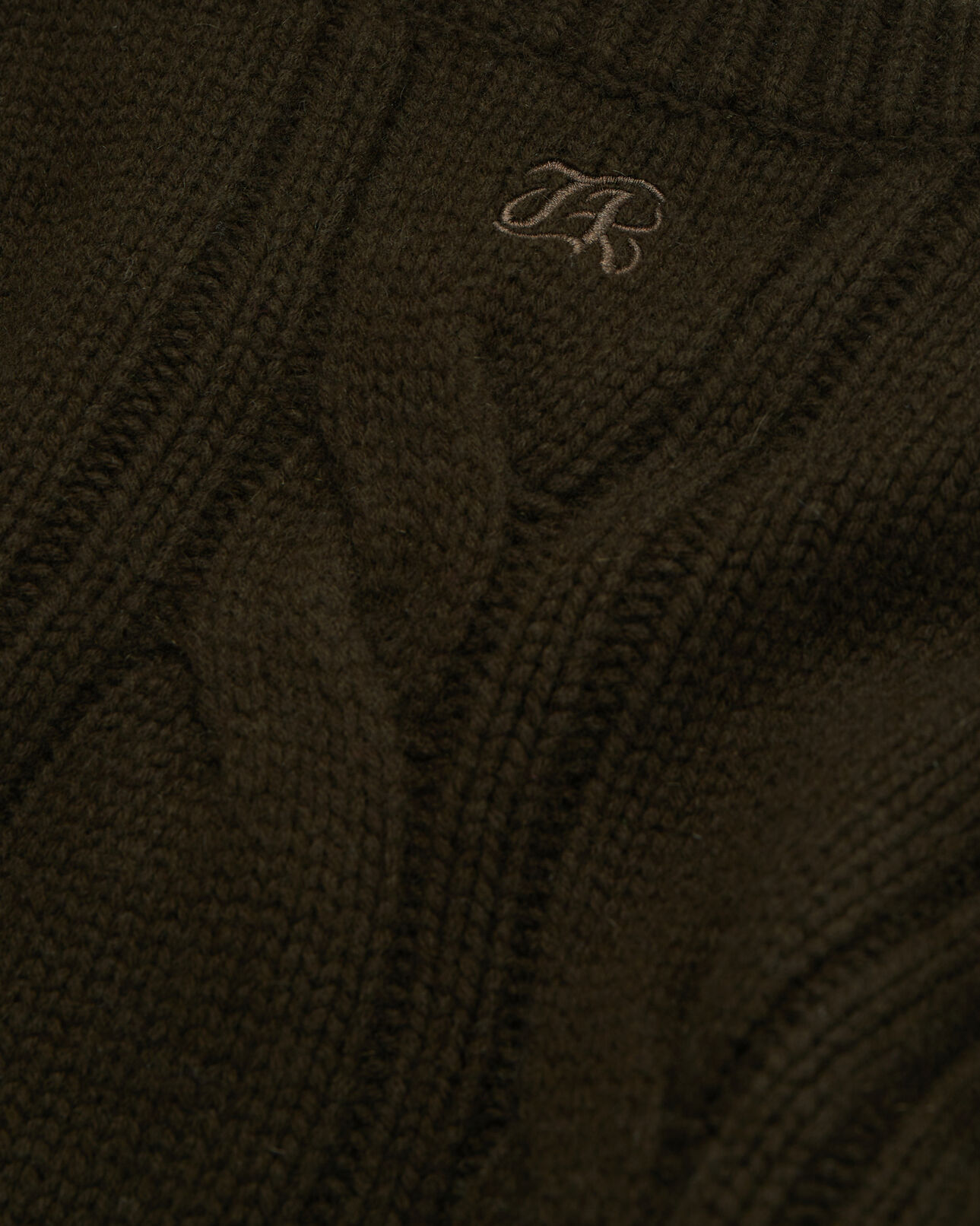 The Kooples HOMME DARK GREEN pull en cachemire vert foncé