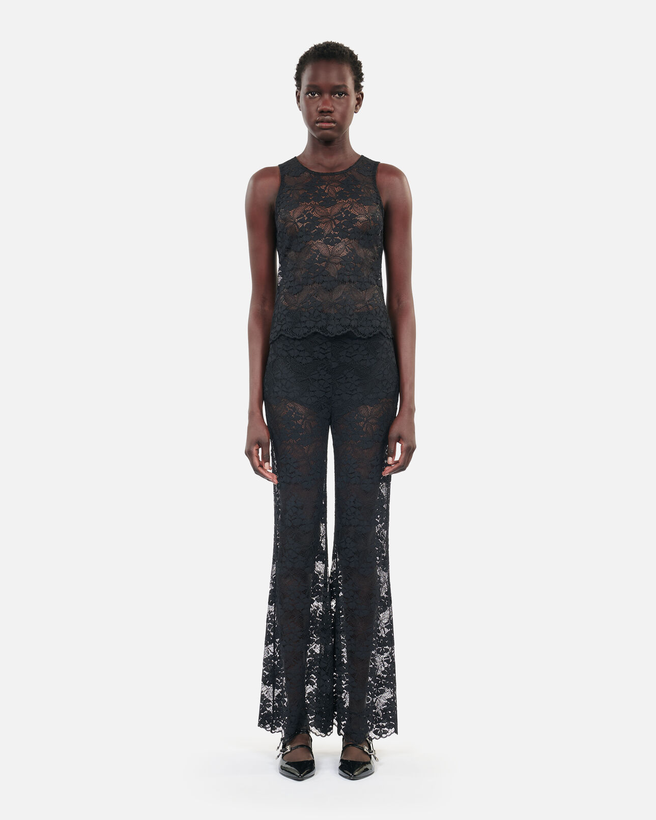 The Kooples WOMEN BLACK black lace top