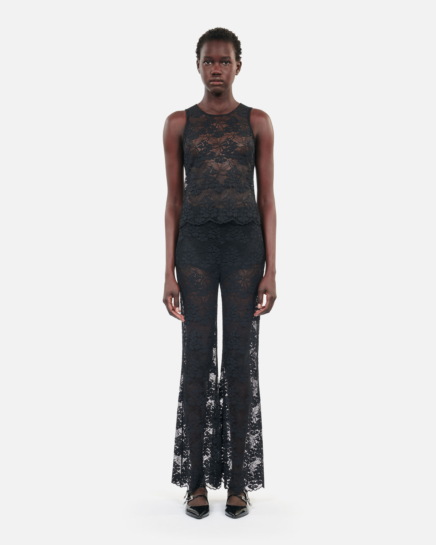 Black lace top, BLACK, hi-res image number null