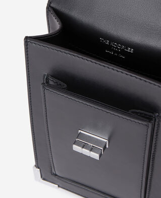 The Kooples WOMEN BLACK emily reporter bag in black leather