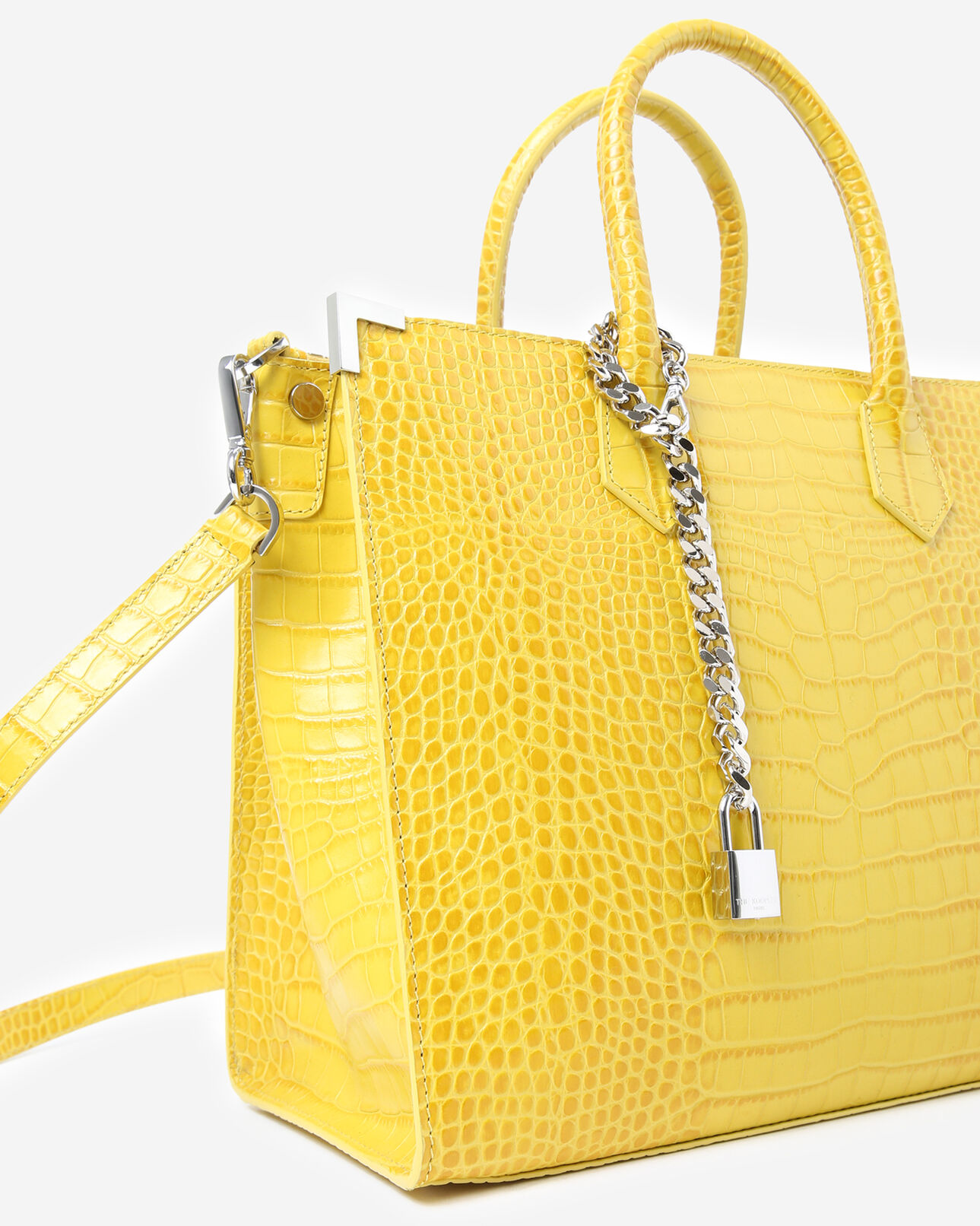 The Kooples DAMEN YELLOW große tasche ming in kroko-optik in gelb