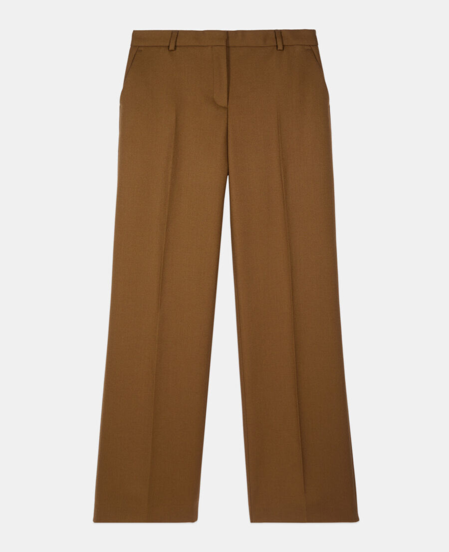 The Kooples FEMME KAKI pantalon tailleur ample marron