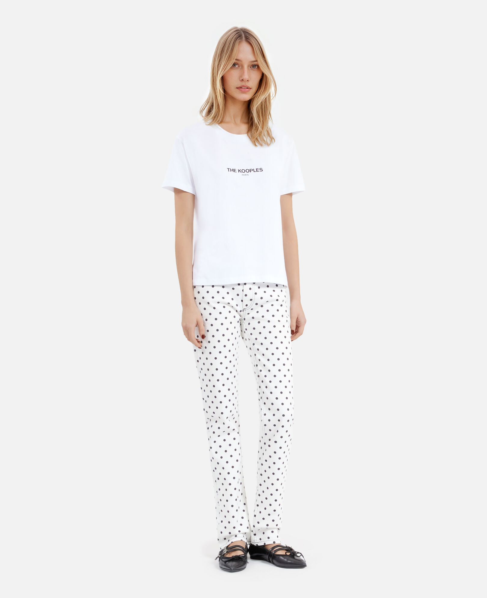 The Kooples WOMEN WHITE white logo t-shirt