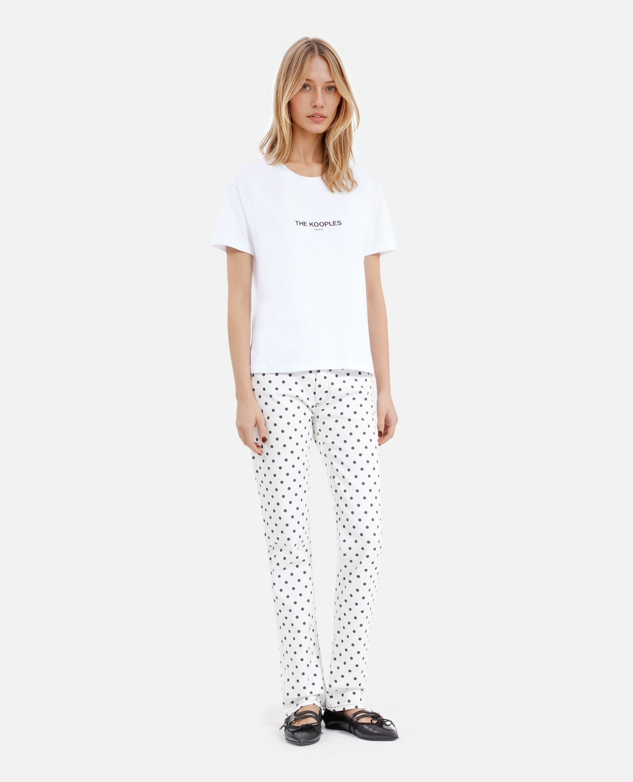 White logo T-shirt, WHITE, hi-res image number null
