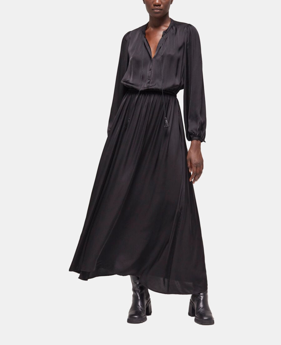 The Kooples FEMME BLACK robe longue noire