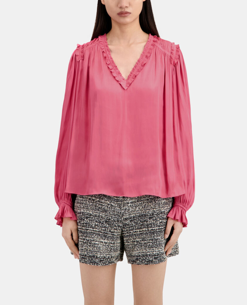 The Kooples WOMEN PINK pink top with shirring