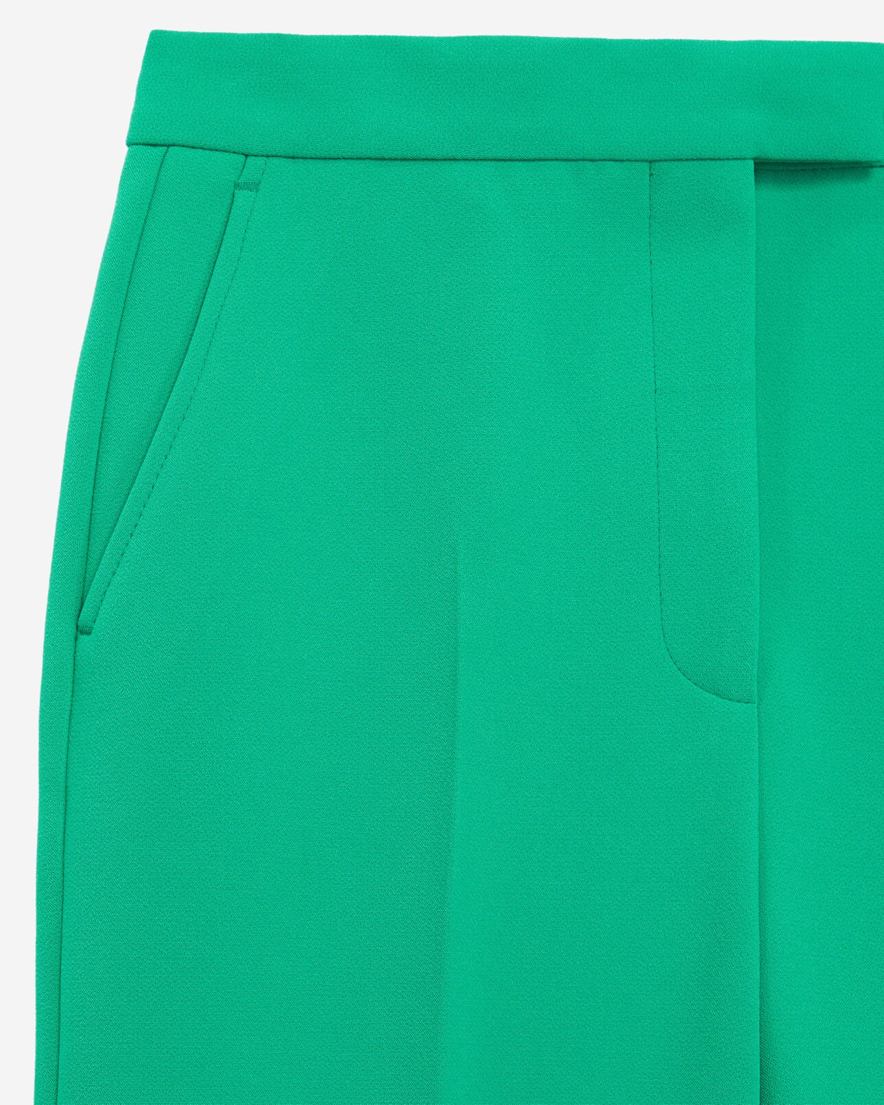 The Kooples FEMME GREEN pantalon tailleur vert en crêpe