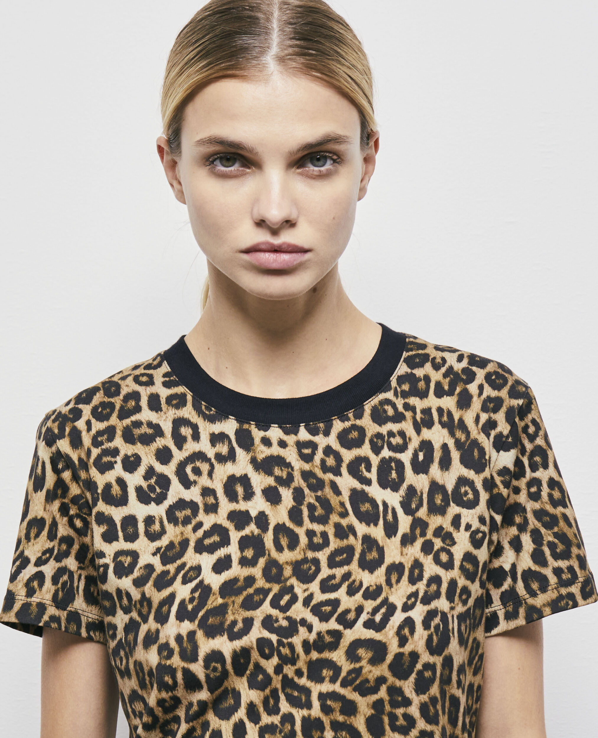 T-Shirt mit Leopardenmuster, LEOPARD, hi-res image number null