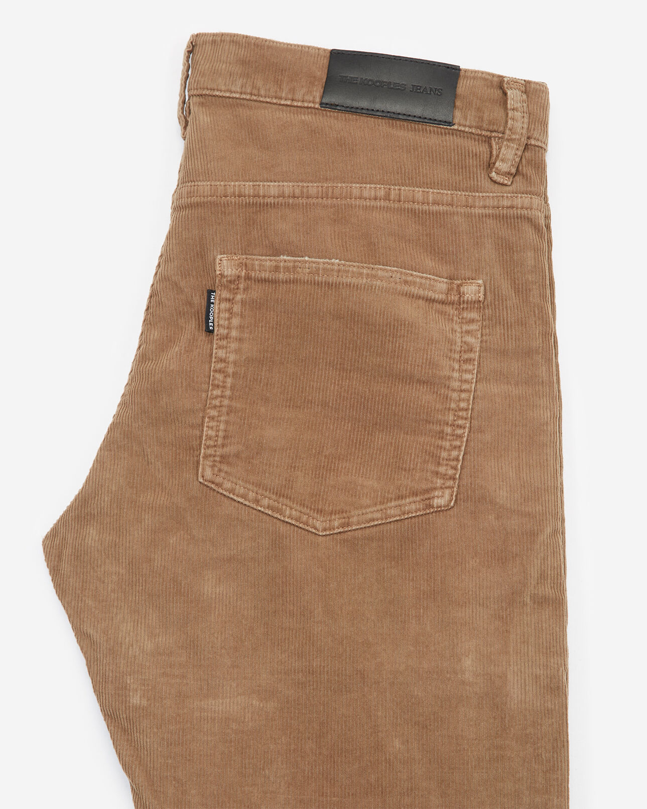 The Kooples MEN BEIGE beige velvet jeans with logo buttons