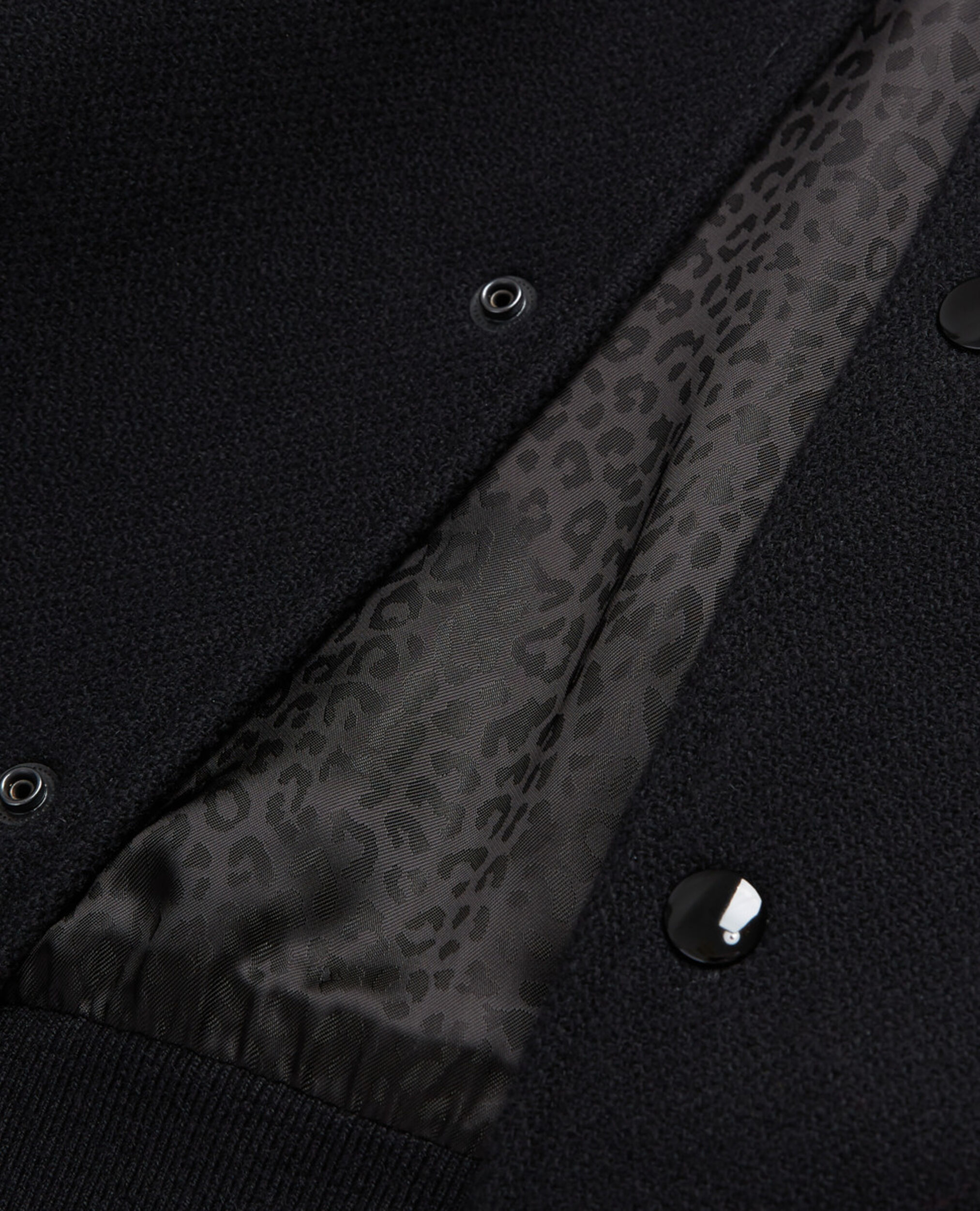 Blouson en laine noir, BLACK, hi-res image number null