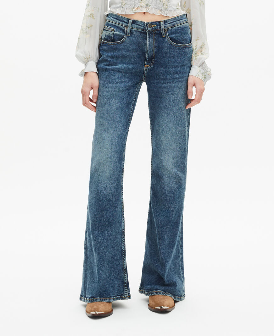 The Kooples WOMEN VINTAGE BLUE blue flare jeans