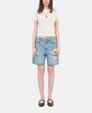 The Kooples FEMME ECRU top en dentelle &eacute;cru