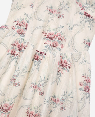 The Kooples WOMEN OFF WHITE / PINK short white floral print dress