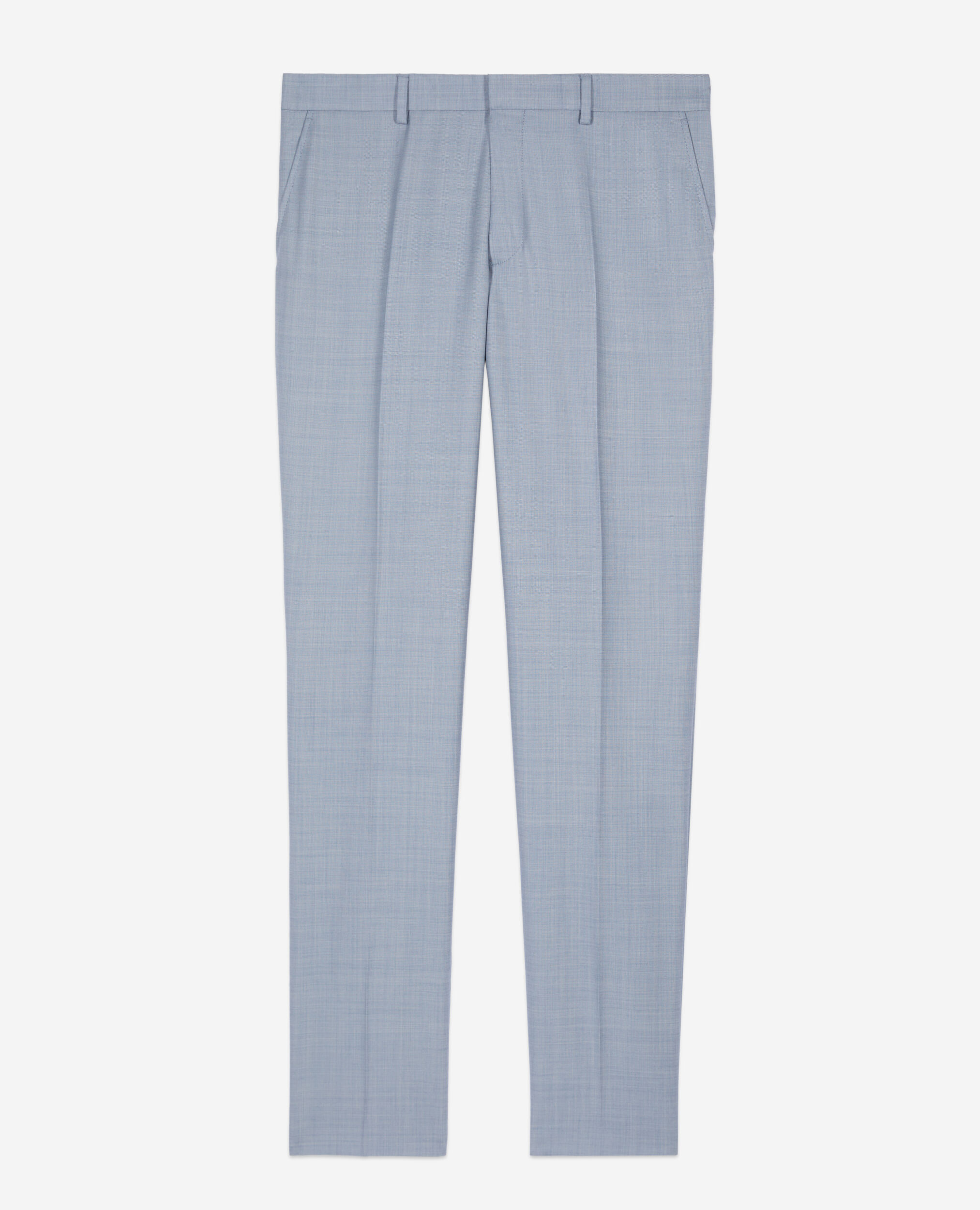 Light blue wool suit trousers, BLUE, hi-res image number null