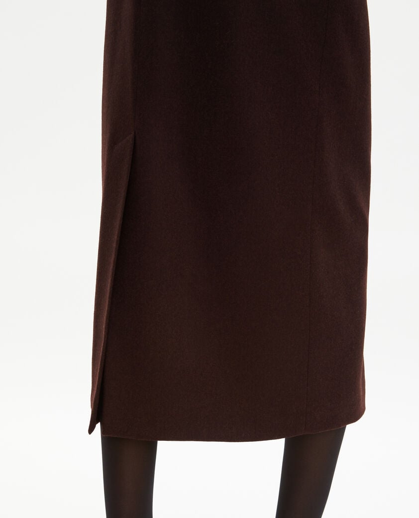 The Kooples FEMME BROWN jupe longue crayon marron