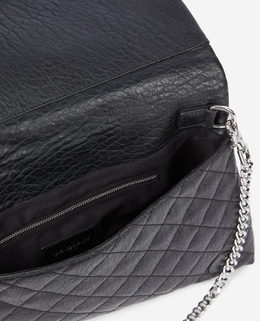 The Kooples DAMEN BLACK mittelgro&szlig;e vintage-pochette aus leder