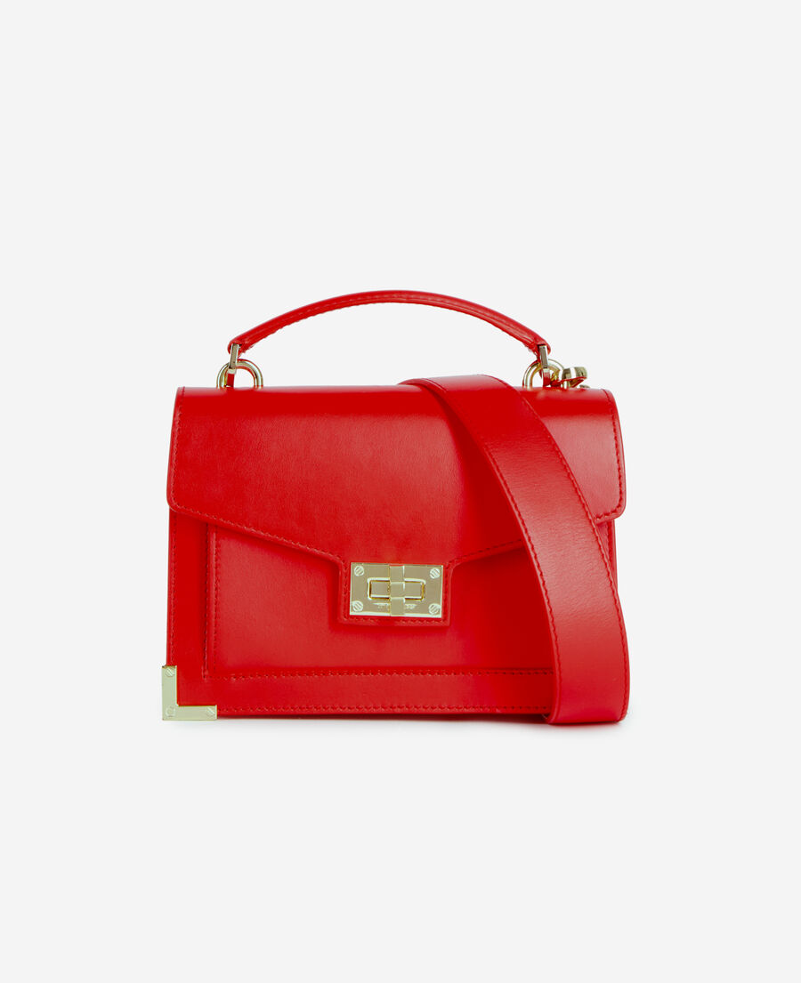 The Kooples WOMEN ORANGE RED small emily bag in red leather