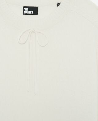 The Kooples F ECRU round-neck cashmere sweater, ecru