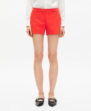 The Kooples FEMME ORANGE short tailleur orange en cr&ecirc;pe