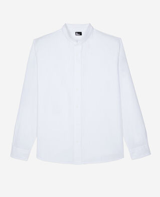 The Kooples H WHITE white cotton and linen shirt