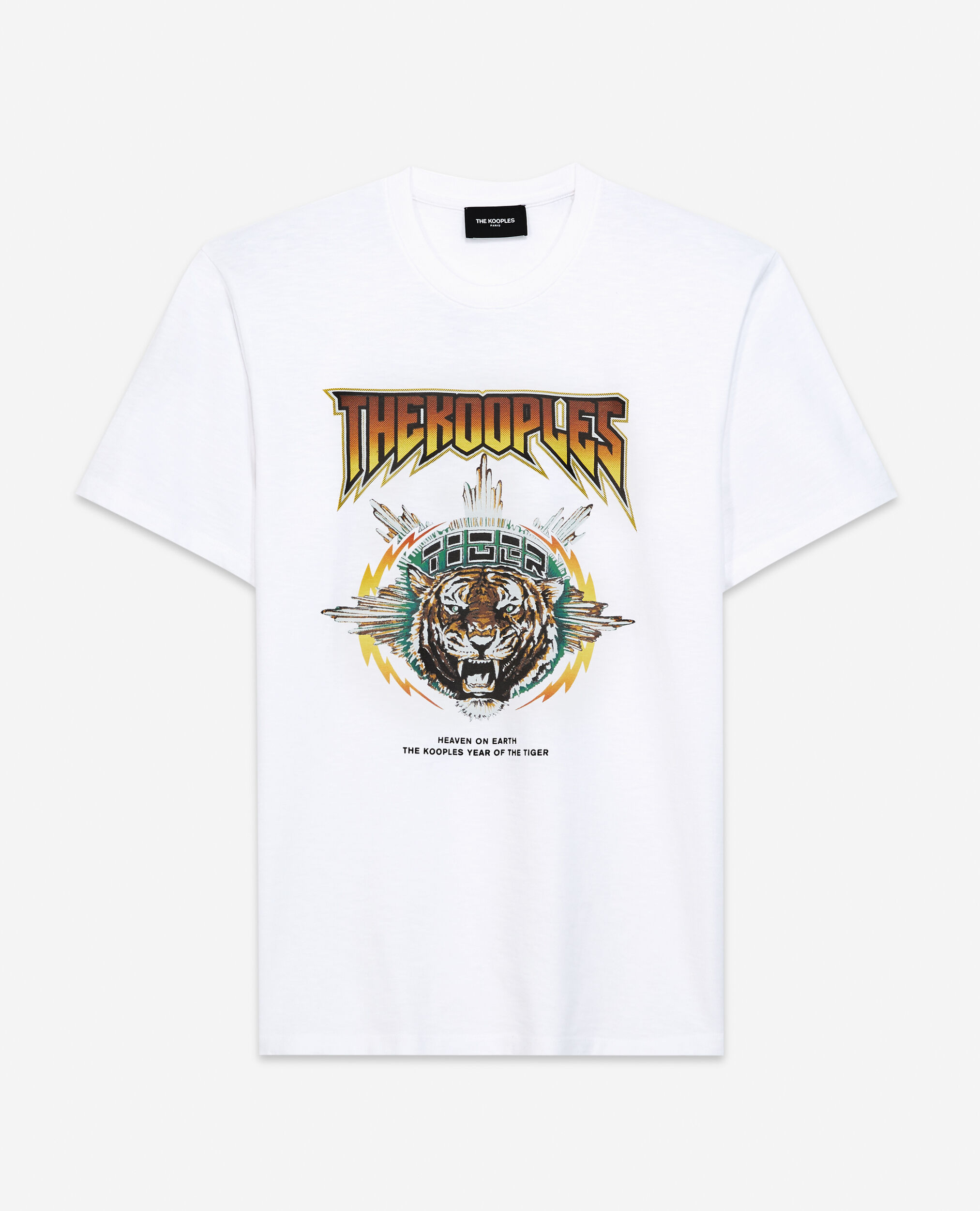 T-shirt tigre rock blanc, WHITE, hi-res image number null